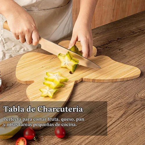 Vista 3 de TJ POP Tabla de charcutería con forma de mariposa, tabla de cortar pequeña para cocina, tabla de servir para frutas y verduras, bonita tabla