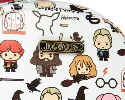 Vista 3 de Harry Potter Allover Chibi Character Pattern Faux Leather Tote Bag Mini Backpack
