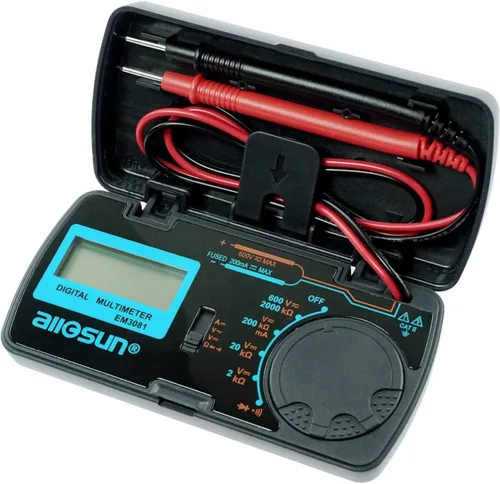 Vista 10 de allsun Mini rango automático plegable multímetro digital probador automotriz AC DC Volt AMP Ohm LCD Voltímetro de viaje Amperímetro probador
