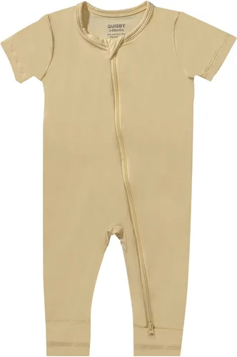 Vista 10 de GUISBY Rayon of Bamboo Baby Short Sleeve Footless Pajamas Negro