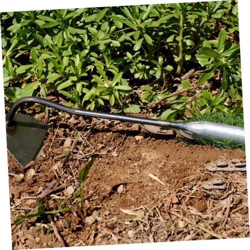 Vista 8 de GANAZONO 2 piezas de azada de deshierbe de acero, herramienta de jardín, azada holandesa para plantar mini rastrillo duradero cómodo para el hogar