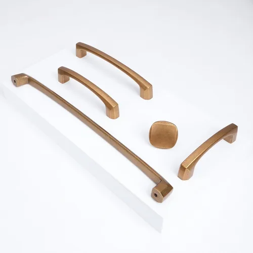 Vista 6 de COTYKILEY - Paquete de 10 manijas de gabinete de cocina color latón envejecido de 3 pulgadas (76mm), accesorios dorados para gabinetes de cocina