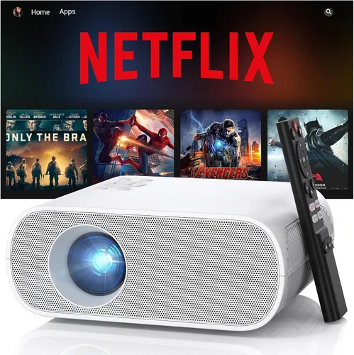 Vista 10 de HOMPOW Proyector 4K con WiFi y Bluetooth, proyector Google TV 1500 ANSI