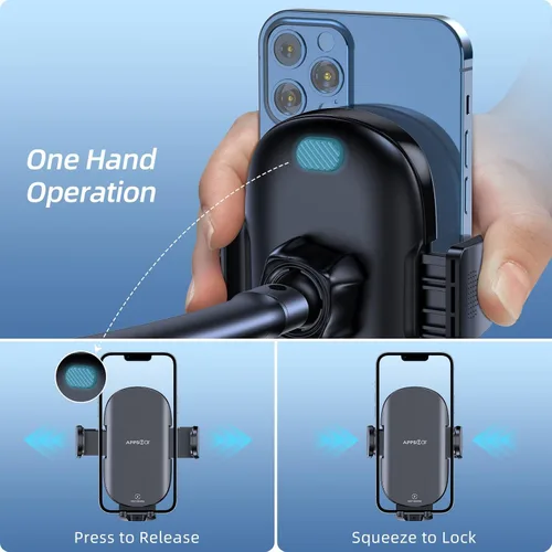 Vista 5 de APPS2Car Cargador inalámbrico de coche de 15 W de carga rápida para coche, cargador de coche inalámbrico para salpicadero, parabrisas, ventilación