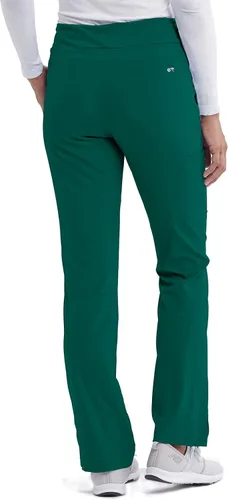 Vista 2 de BARCO One. Pantalón de uniforme médico, de pierna recta, tipo cargo, con 4 bolsillos, para mujer.