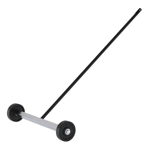 Vista 7 de Master Magnetics Barredora magnética con ruedas – Mini tipo empuje con mango de liberación y telescópica – Potente herramienta magnética para patio