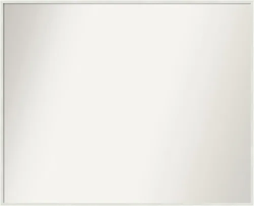 Vista 182 de Amanti Art Espejo de baño blanco para sobre el fregadero, 22 x 45 pulgadas, espejo de tocador rectangular blanco Lucie, marco de madera moderno