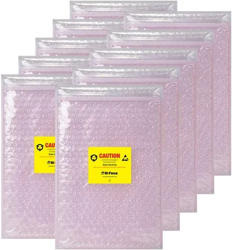 Vista 7 de Bolsas de burbujas antiestáticas, bolsa de blindaje estático resellable, reutilizable para componentes electrónicos sensibles (XS, cantidad de 100)