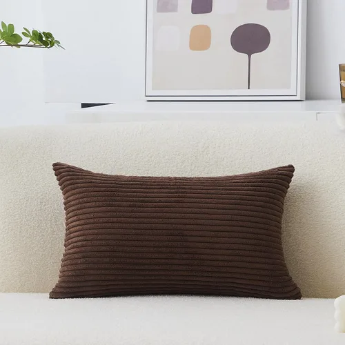 Vista 43 de Home Brilliant Funda de almohada de primavera de 18x18 pulgadas, funda de almohada de terciopelo a rayas para silla y sofá, funda de almohada