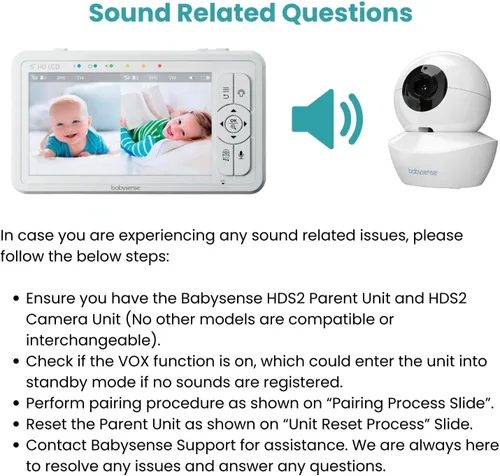 Vista 6 de Babysense Unidad de padres para el monitor de vídeo HDS2, Unidad de reemplazo