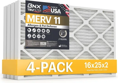 Vista 37 de BNX TruFilter - Filtro de aire MERV 11 de 10 x 10 x 1 pulgadas (paquete de 4) – Fabricado en Estados Unidos – Defensa contra Alérgenos Filtros