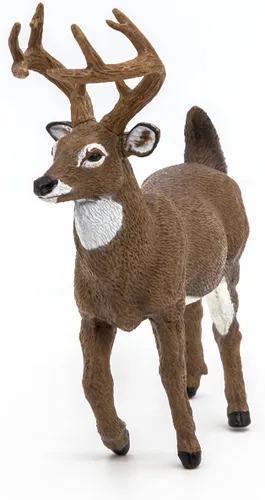 Vista 6 de Papo - Figura de ciervo de cola blanca - Juguete realista de animal del bosque para niños de 3 años en adelante - Modelo de vida silvestre pintado a