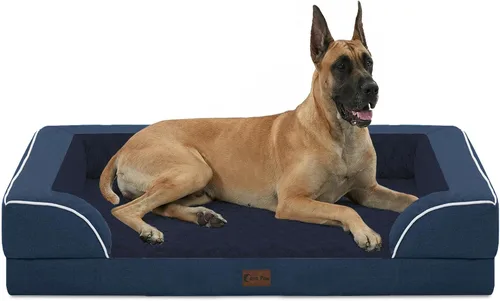 Vista 136 de Camas ortopédicas para perros grandes, cama de espuma viscoelástica impermeable para mascotas grandes con lados 89x56 cm, sofá para perros grandes