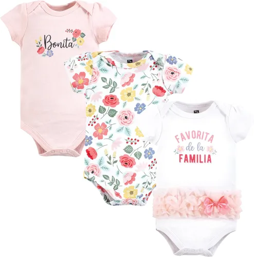 Vista 288 de Hudson Baby baby-girls Cotton Bodysuits 3-pack