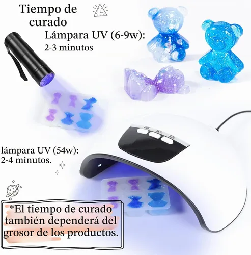 Vista 7 de Pegamento transparente suave de resina UV, curación de luz solar ultravioleta para fabricación de joyas, decoración de manualidades, fundición