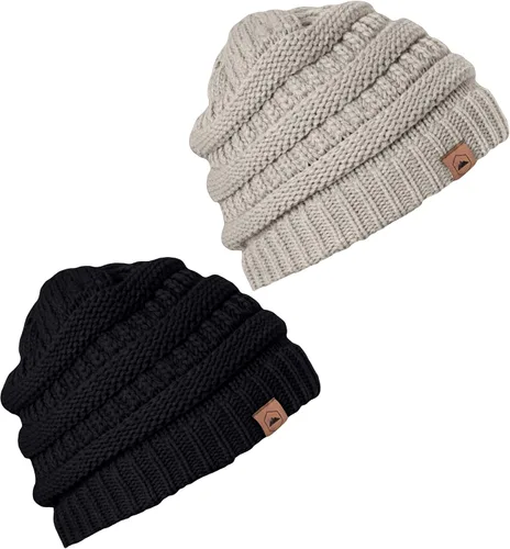 Vista 31 de Gorro de punto para mujer, cálido y suave, elástico, para clima frío de Tough Headwear