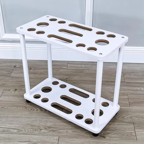 Vista 8 de FixtureDisplays® Organizador de herramientas de mango largo Garage Garden Tool Storage Rack 10018