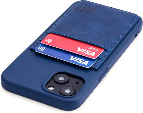 Vista 17 de Dockem Funda tipo cartera para iPhone 13 con carcasa de silicona líquida, placa de metal integrada para montaje magnético y 2 bolsillos para Negro
