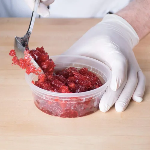 Vista 7 de Recipiente de almacenamiento de alimentos de plástico translúcido caliente y frío para microondas con tapa, 32 onzas, paquete de 240