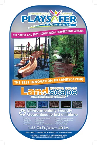 Vista 3 de Playsafer Pepitas de Mantillo de Goma Piso Protector para Parques Infantiles, Conjuntos de Columpios, Áreas de Juego y Paisajismo