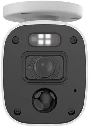 Vista 5 de Swann Cámara de bala de luz intermitente DVR complementaria con proyector de sensor, video de 1080P, diseño interior o exterior, visión nocturna a