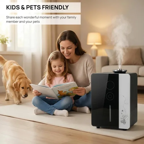 Vista 7 de Difusor - Máquina de aire WiFi para uso doméstico y comercial, cubre 7500 pies cuadrados, difusor de aceite HVAC sin agua para nebulización de aire