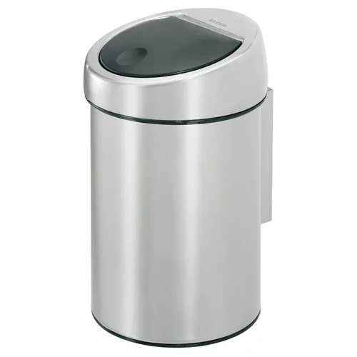 Vista 7 de Brabantia Bote de basura grande de 16 galones (beige suave) tapa extraíble, cubo de basura abierto suave al tacto