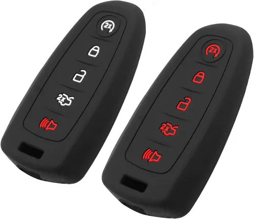Vista 8 de Funda de silicona para llavero Ford C-Max Edge Escape Expedition Explorer Fiesta Flex Focus Taurus Lincoln MKT MKX Navigator Accesorios para Negro