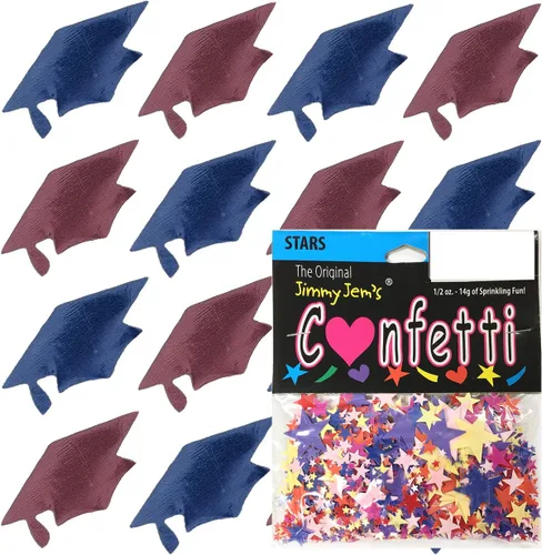Vista 88 de Confetti Grad Cap Negro, Azul Marino Combo - 2 bolsas de media onza (1 oz)
