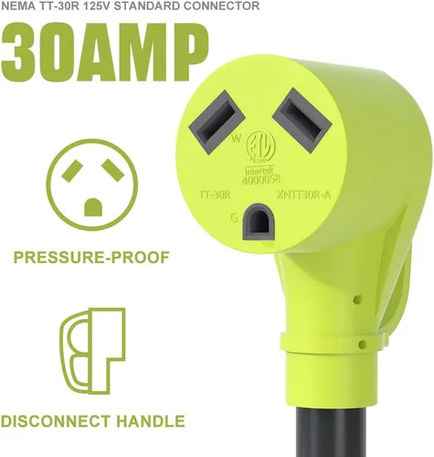 Vista 11 de Adaptador de interruptor de transferencia de generador AOWEITOUR NEMA L5-30P enchufe macho a L14-30R hembra, enchufe de bloqueo giratorio de 30