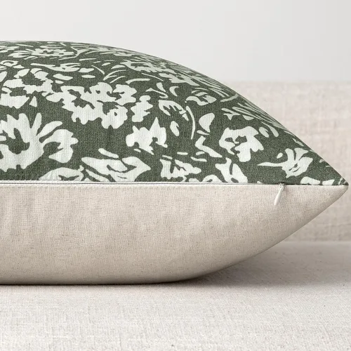 Vista 7 de MIULEE Juego de 1 funda de almohada floral de 12 x 20 pulgadas, fundas de almohada decorativas de lino neutro para sofá y sillón, sala de estar