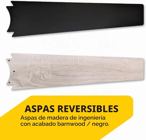 Vista 5 de Inlight Ventilador de techo Hugger de 52 pulgadas para interiores