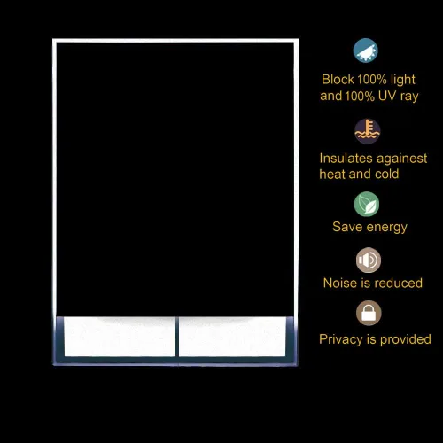 Vista 5 de Persianas enrollables opacas metálicas premium con protección contra los rayos UV impermeables aisladas térmicas hechas a medida para ventanas