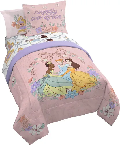 Vista 47 de Disney Moana - Juego de edredón individual de 5 piezas para niñas, color beige Bed in a Bag, Comforter Sheets Sham Pillowcase, Official