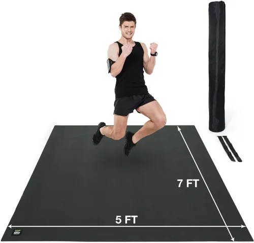 Vista 10 de WF Athletic Supply Premium Grandes Esterillas de Piso para Ejercicio, 7 MM de Espesor, Esterillas de Entrenamiento para Gimnasio en Casa, Gruesas 6