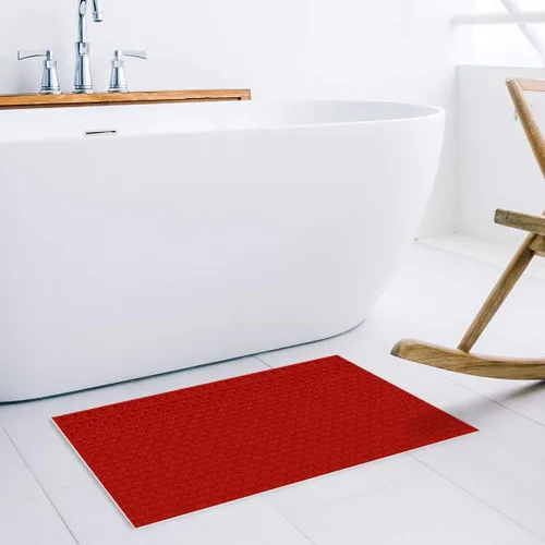 Vista 5 de Tapete para puerta para decoración de dormitorio, alfombras de ondas rojas, alfombras de vacaciones para sala de estar, alfombras de baño
