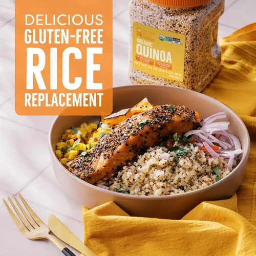 Vista 4 de BetterBody Foods Quínoa orgánica, vegana, sin gluten, reemplazo de arroz con bajo índice glucémico, 3 libras