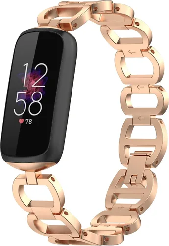Vista 8 de Compatible con Fitbit Luxe Band ajustable de acero inoxidable Parker Link pulseras de repuesto elegantes correas elegantes para accesorios de lujo