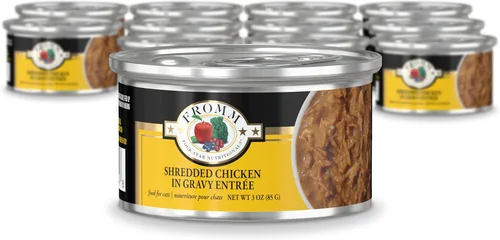 Vista 27 de Fromm Four-Star Nutritionals - Comida húmeda de primera calidad en paté de carne y venado para gatos, receta de carne de res, caja de (12) latas