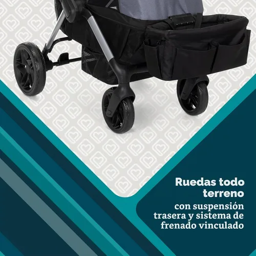 Vista 3 de Safety 1st Summit Wagon - Cochecito para 2 niños con bandeja extraíble en la calle alta