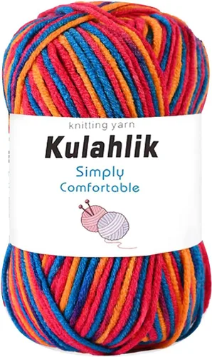 Vista 117 de 50g (1x50g) Hilo Acrílico para Crochet y Tejido, Hilo Degradado Colorido, 1 Rollo de Madejas, Hilo Acrílico Multicolor, Perfecto para Proyectos