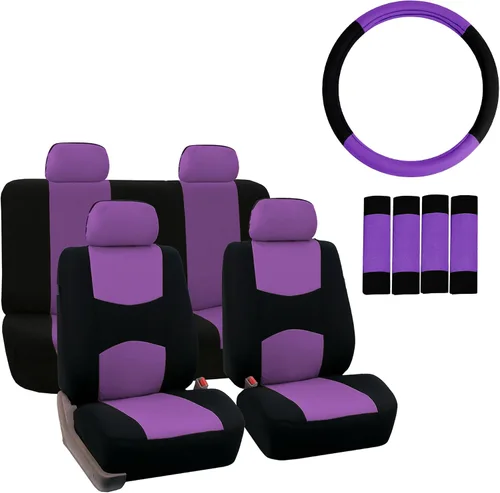 Vista 12 de Fundas para asiento FH GROUP FH-FB050102 planas, para la mayoría de los autos, camiones, furgonetas o camionetas, Beige-FH2033