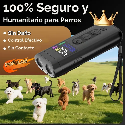 Vista 7 de Dog Bark Deterrent Device, 65 FT Range,3X Ultrasonic Bark Deterrent Device & Ultrasonic Dog Trainer - Anti-Barking Device with Color Display, Safe &