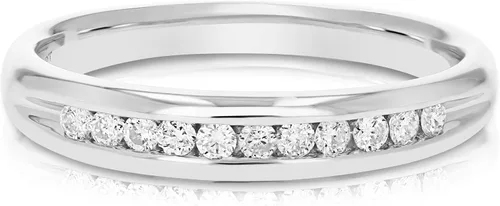 Vista 9 de VIR JEWELS Alianza de boda de diamante de 1/4 quilates a 1 cttw para mujer, anillo de boda de diamante de ajuste cómodo en juego de canales de oro