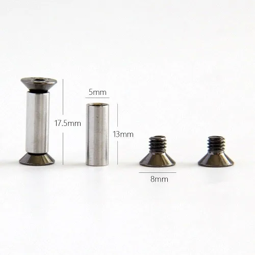 Vista 4 de 10 Uds. Cuchillo Mango Perno Remaches Tornillo Sujetador Tuerca DIY Material US