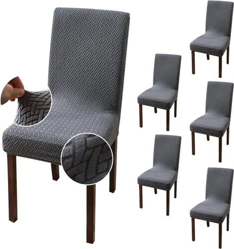 Vista 62 de Genina Fundas impermeables para sillas de comedor, cocina, fundas para sillas de comedor Parson (beige, 2 unidades)