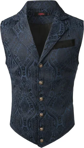 Vista 2 de VATPAVE - Steampunk - Chaleco para hombre, estilo victoriano y gótico.