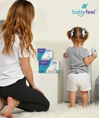 Vista 8 de Babyfeel Recambios compatibles con cubos de pañales DEKOR PLUS Paquete de 4 Exclusivo 30% de grosor extra Recambios de cubo de pañales
