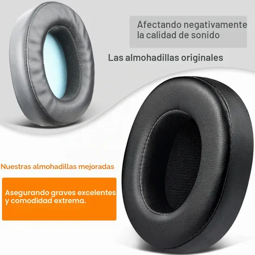 Vista 9 de SOULWIT Earpads for Skullcandy Crusher Evo/Hesh ANC/Hesh Evo - Black Negro