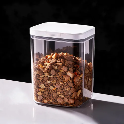Vista 11 de LivLab Mker Contenedor de almacenamiento de comida para perros, contenedor hermético de 25 libras para alimentos para mascotas con taza medidora